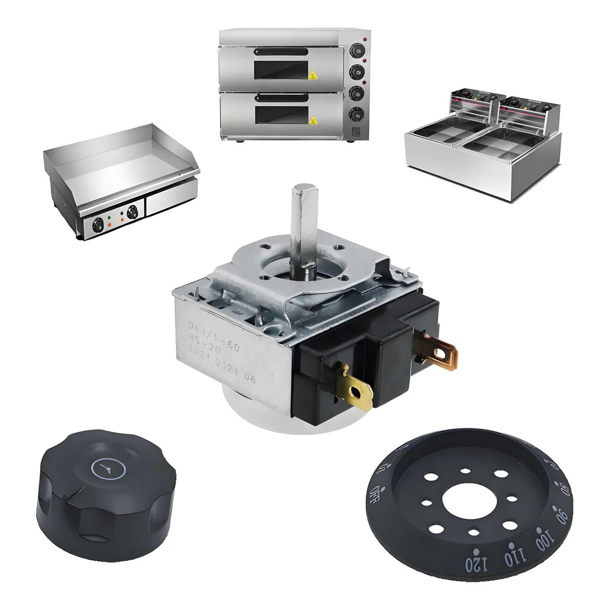 KUANGYE - Timer 120 Minutos Hornos Eléctricos Dos Posiciones Con Perillas