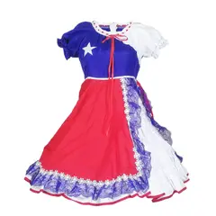 GENERICO - Vestido Niña Huasa / Chinita Bandera Chile Talla 10