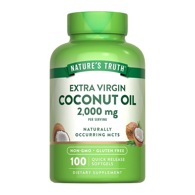 NATURE'S TRUTH - Aceite de Coco Extra Virgen 2000mg 100 Capsulas Nature's Truth