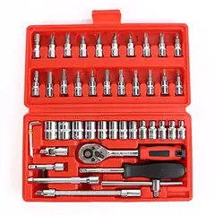 MALIK - Set de Dados 46 Piezas 1/4" con Chicharra