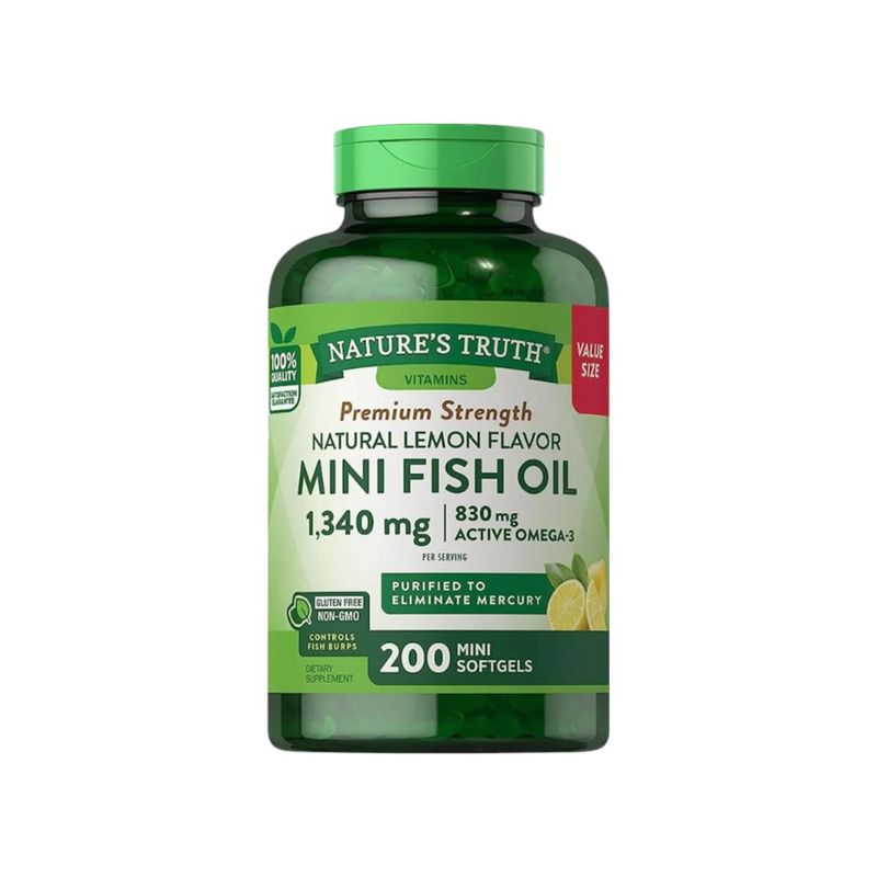 NATURE'S TRUTH - OMEGA 3 MINI FISH OIL 1340MG 200 MINI SOFTGELS - NATURE'S TRUTH