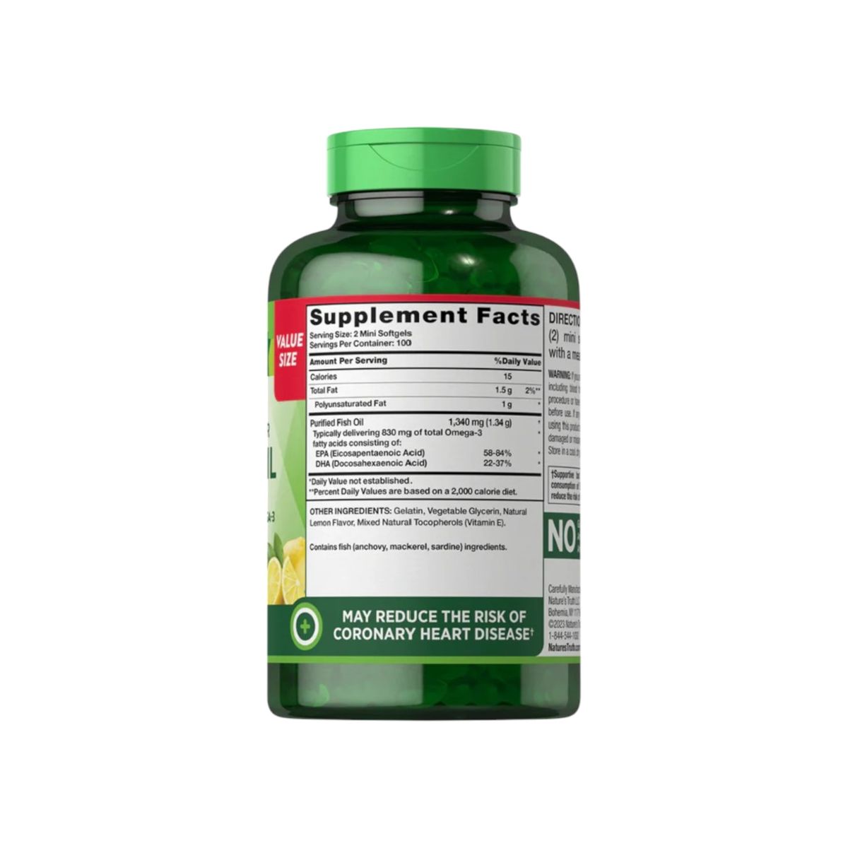 NATURE'S TRUTH - OMEGA 3 MINI FISH OIL 1340MG 200 MINI SOFTGELS - NATURE'S TRUTH