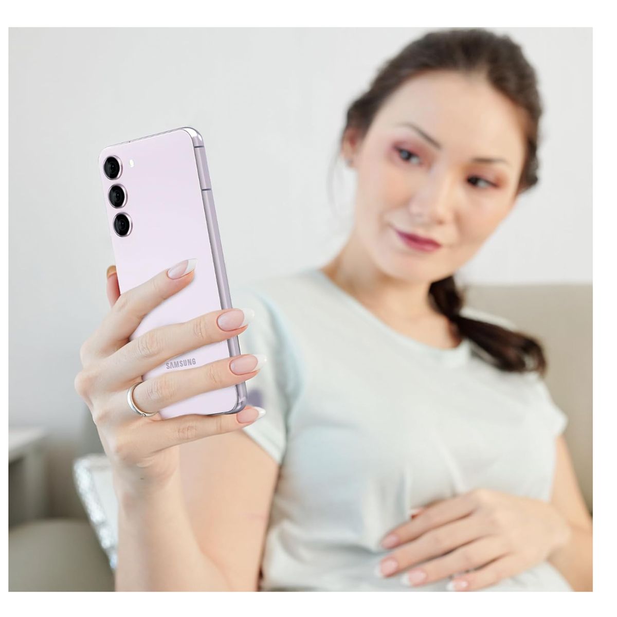 JOIGO - Protector De Lente De Camara Para Samsung S23 S23 Plus Rosado