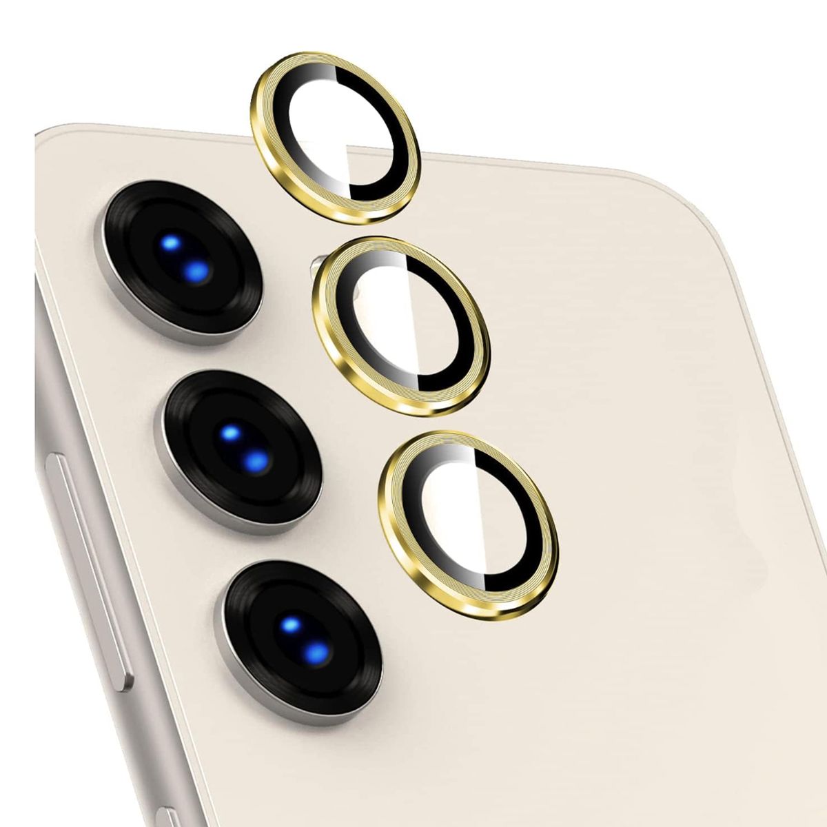 JOIGO - Protector De Lente De Camara Para Samsung S23 / S23 Plus Dorado
