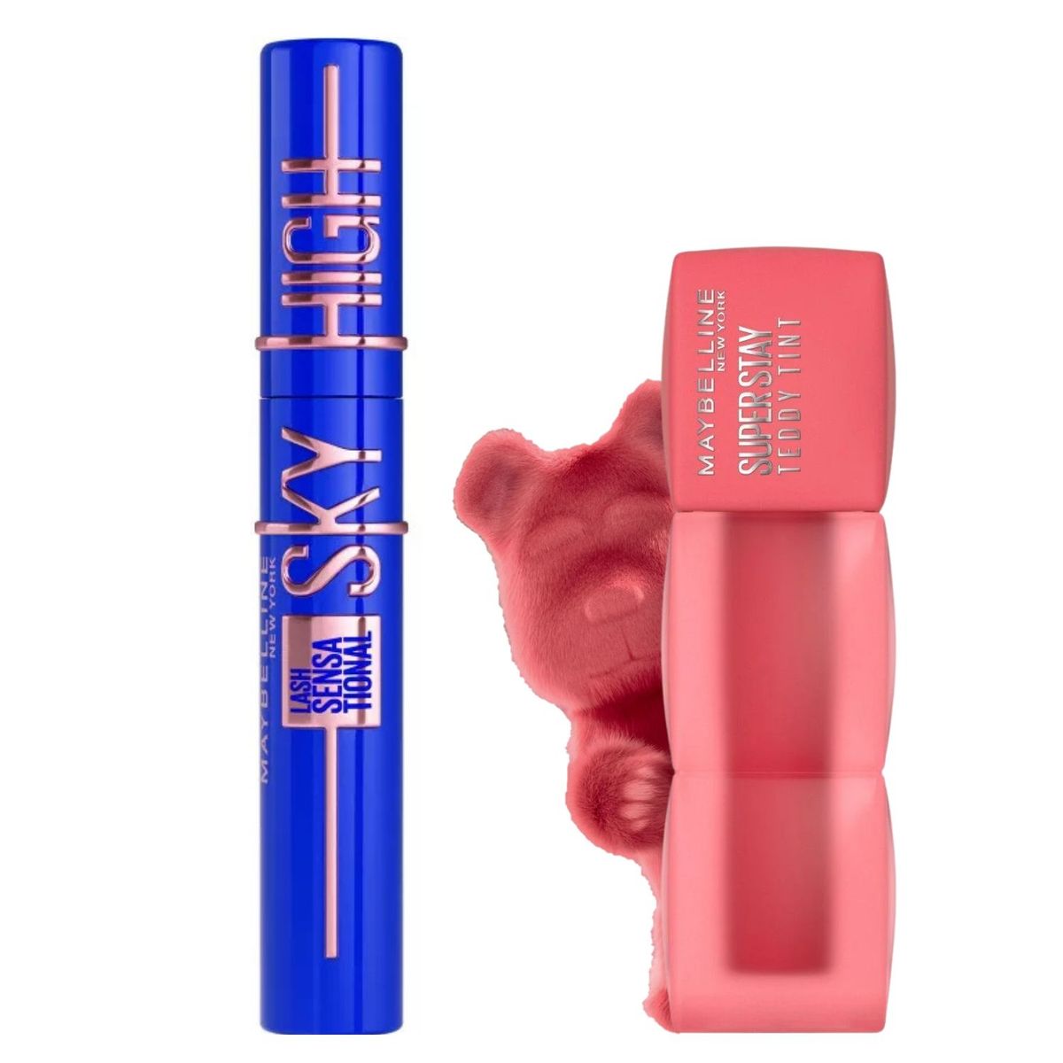 MAYBELLINE - Pack Maquillaje Sky High Blue + Teddy Petalcore Maybelline