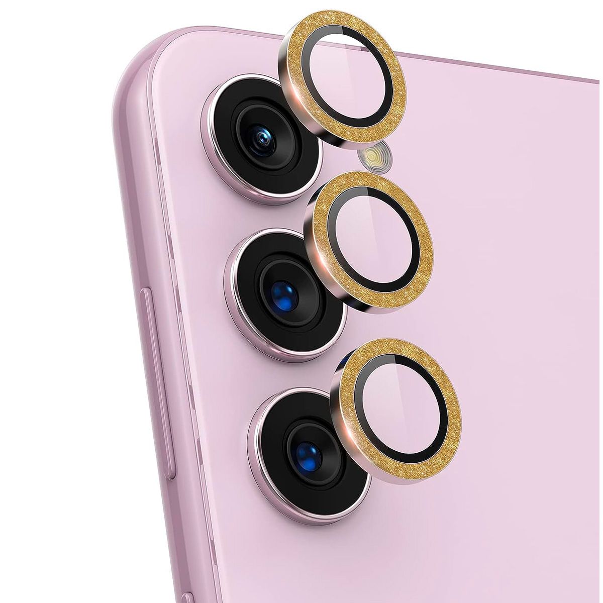 JOIGO - Protector De Lente De Camara Para Samsung S23 / S23 Plus Brillo Dorado