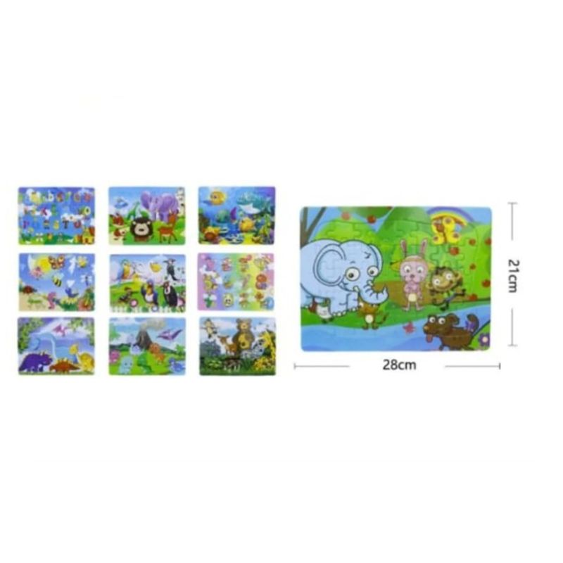 GENERICO - Puzzle Juguete Infantil En Forma De Animales 28 X 21 Cm
