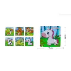 GENERICO - Puzzle Juguete Infantil En Forma De Animales 15X15Cm