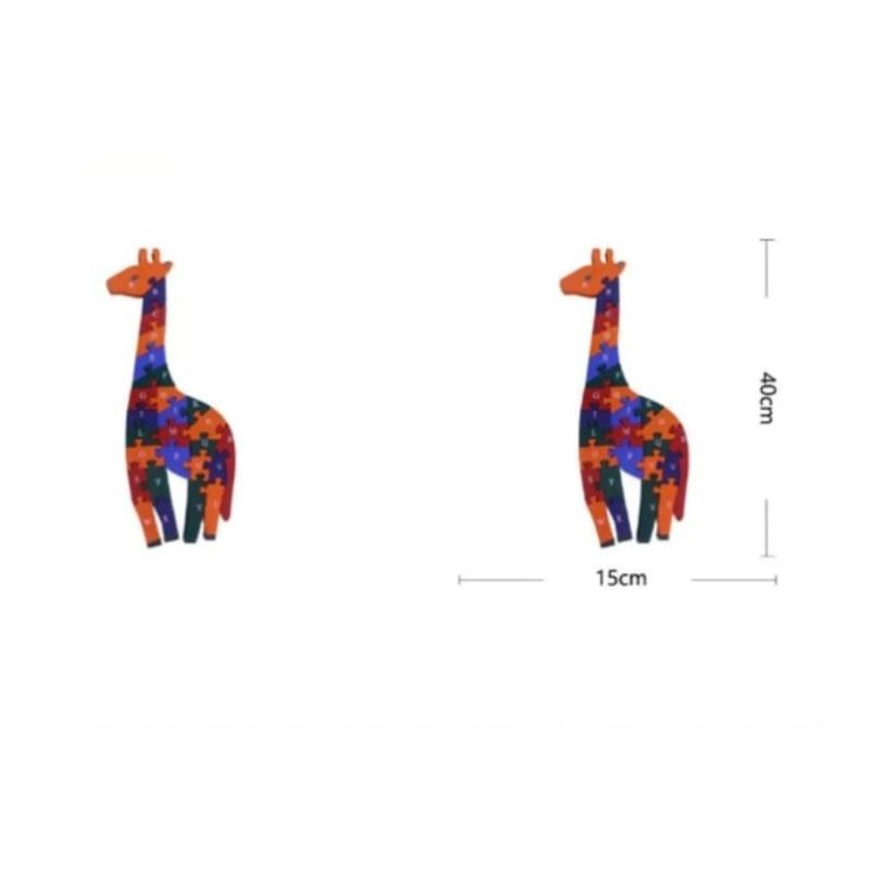 GENERICO - Puzzle Juguete Infantil En Forma De Jirafa 40X15Cm