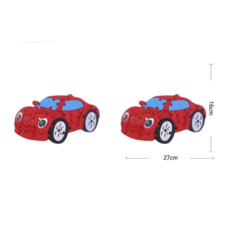 GENERICO - Puzzle Juguete Infantil Para Niños En Forma De Auto 16X27Cm