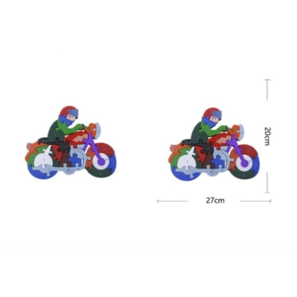 GENERICO - Puzzle Juguete Infantil Para Niños En Forma De Moto 20X27Cm