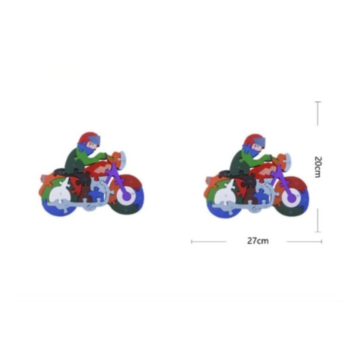 GENERICO - Puzzle Juguete Infantil Para Niños En Forma De Moto 20X27Cm