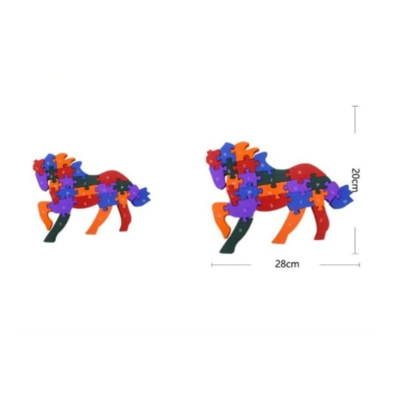 GENERICO - Puzzle Juguete Infantil En Forma De Caballo 20X27Cm