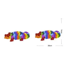 GENERICO - Puzzle Juguete Infantil En Forma De Cocodrilo 38X14Cm