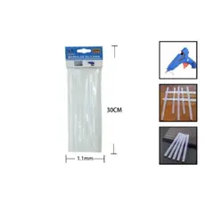 GENERICO - Barra De Pegamento 1,1 mm 30 Cm Silicona 5 Piezas