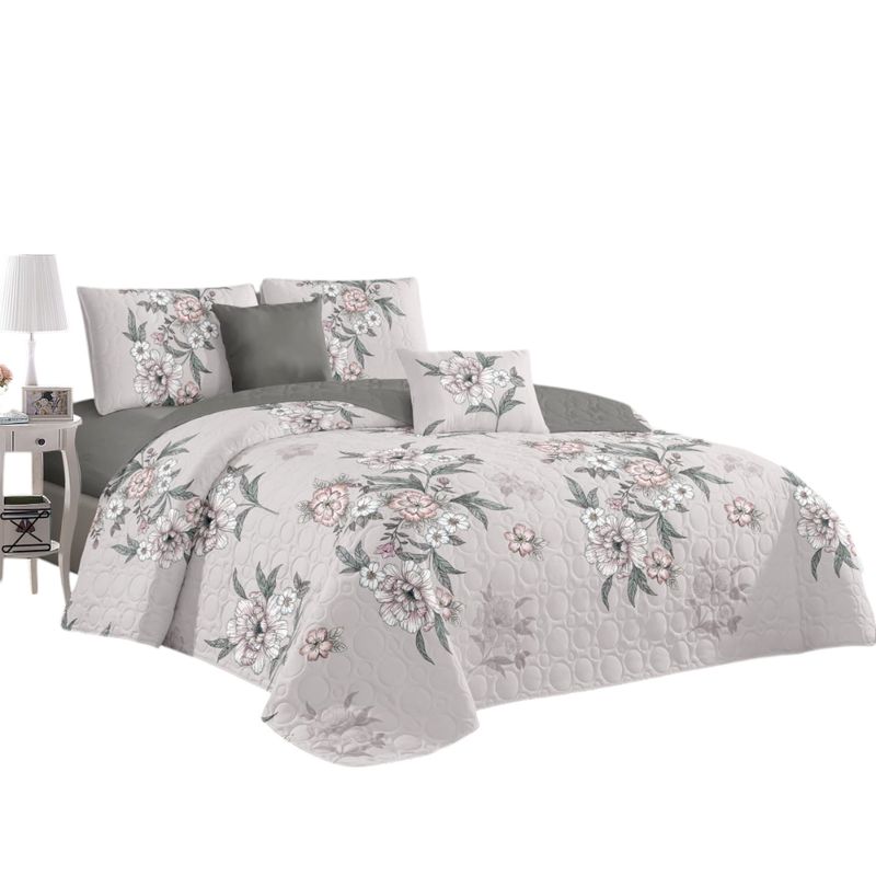 ANGELES DEL HOGAR - CUBRECAMA QUILT DE VERANO TF CON DISEÑO 2 PLAZAS