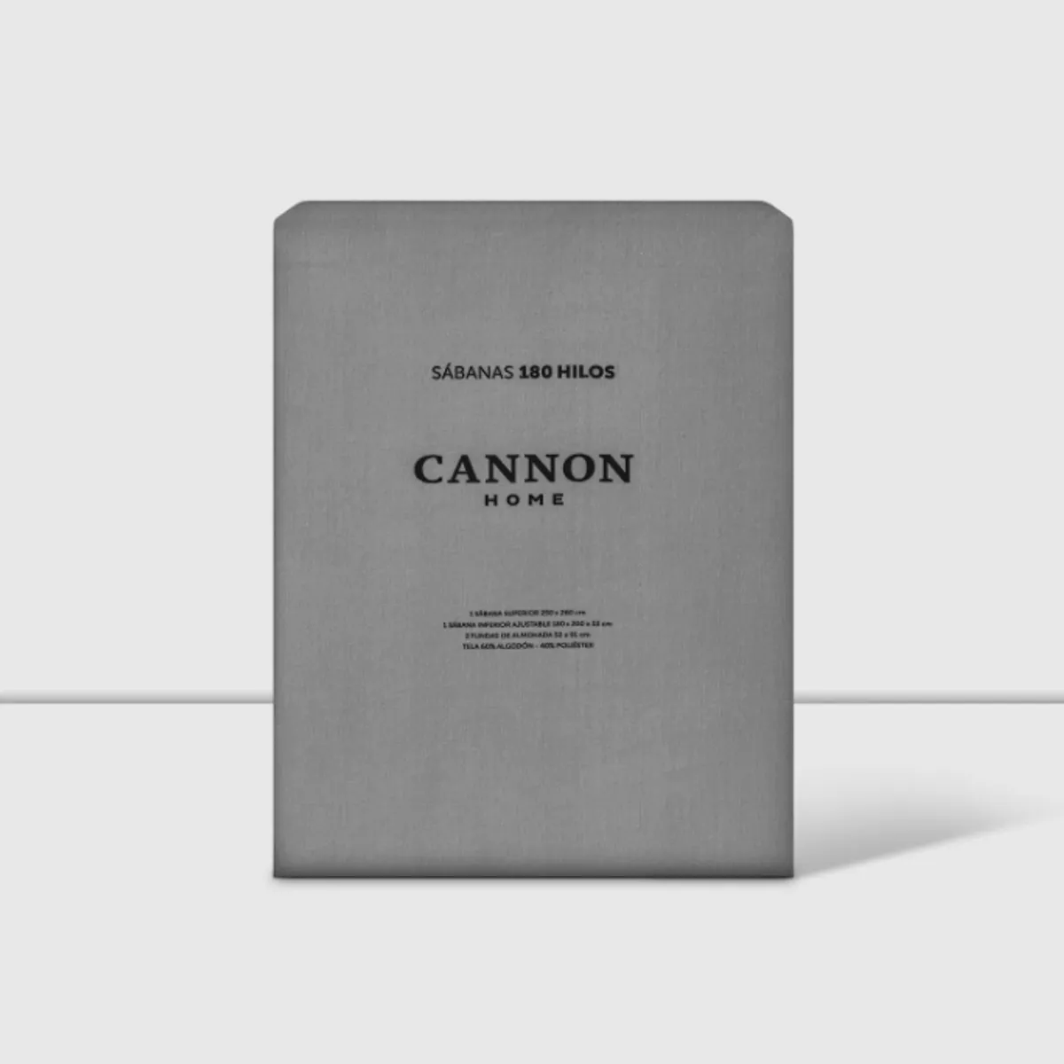 CANNON - Sábanas Cannon 1.5 Plazas 180 Hilos Liso Acero