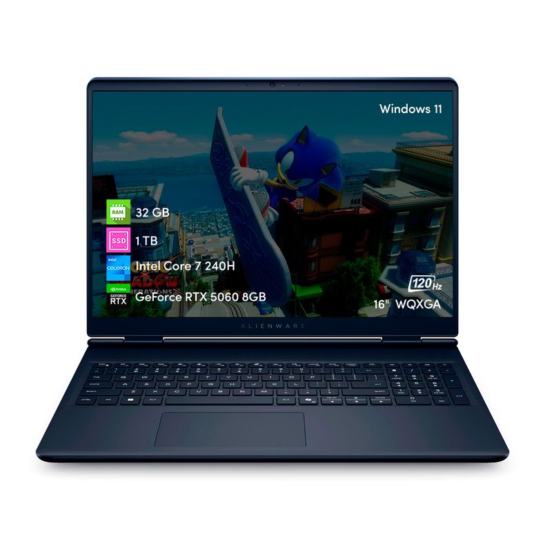DELL - Notebook Gamer Dell Alienware Aurora i7 32GB 1TB SSD RTX5060 16 120hz W11