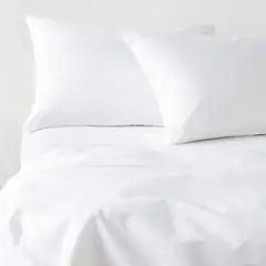 CANNON - Sábanas 1.5 Plazas 180 Hilos Liso Blanco
