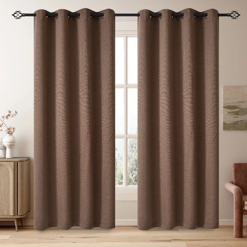 GENERICO - Cortinas Hogar Telas Brocato 2 Panos 140x220 Cm A9782