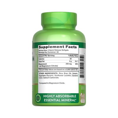 Imagen 2 del producto Citrato de Magnesio 250mg 60 Capsulas Blandas