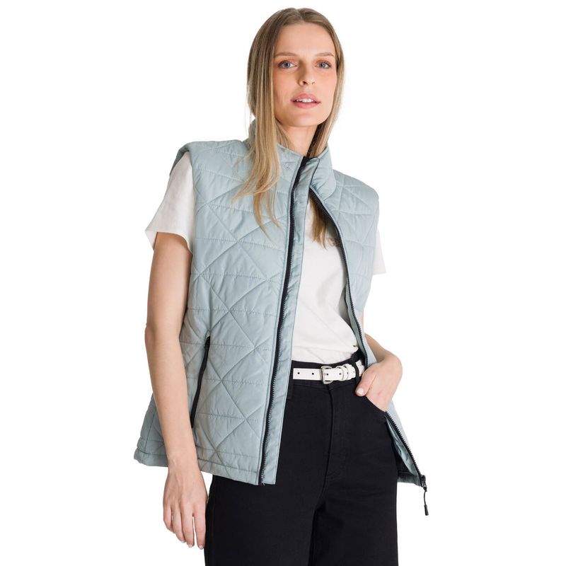 CAT - Chaqueta Sin Mangas Mujer Triangulo Acolchado Azul CAT