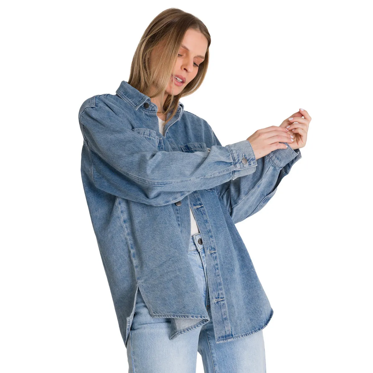 CAT - Chaqueta Oversized Mujer Denim Azul CAT