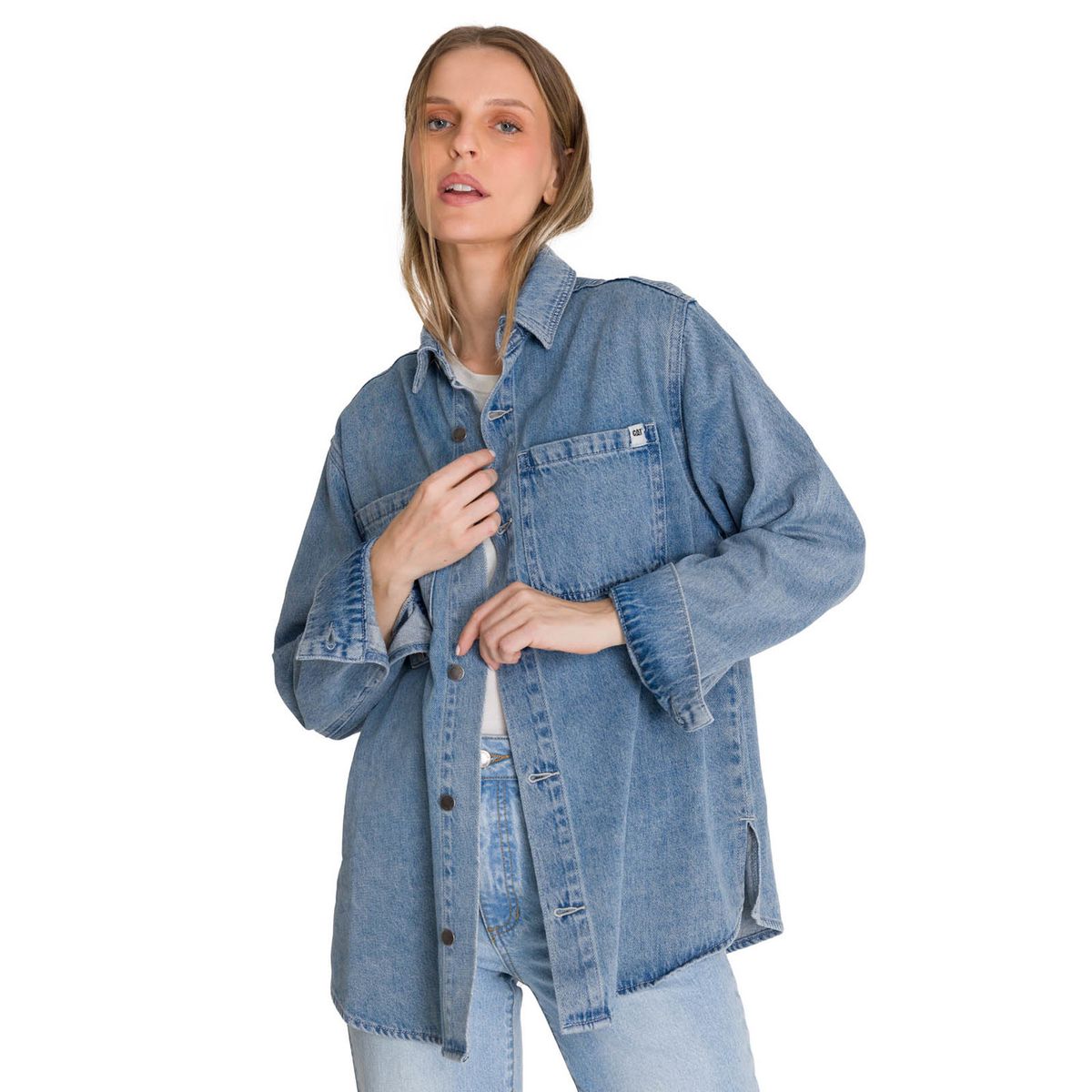 CAT - Chaqueta Oversized Mujer Denim Azul CAT