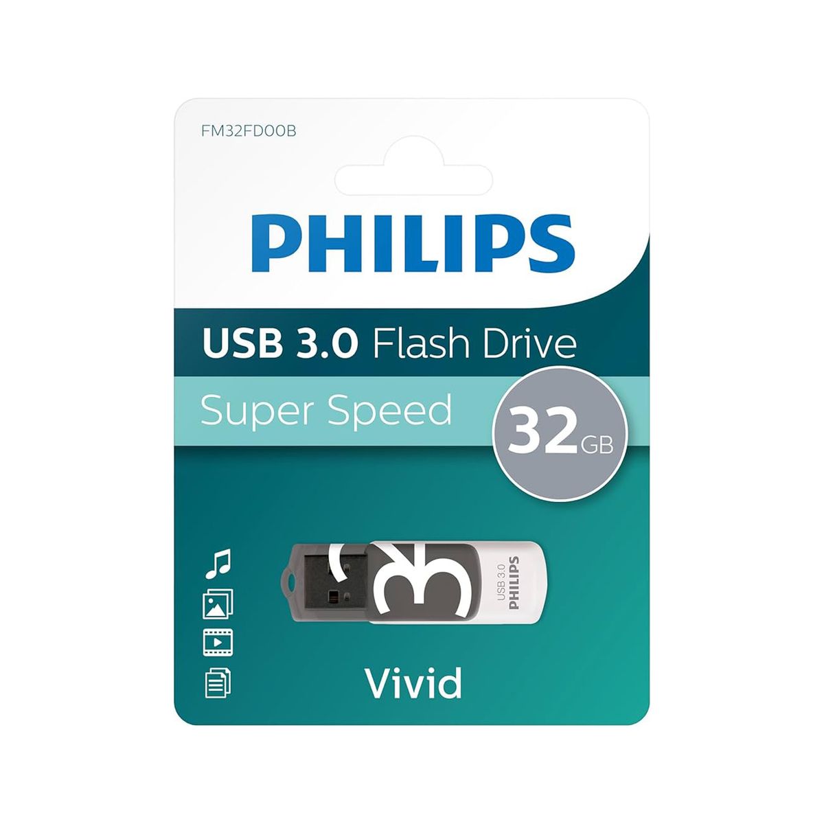 PHILIPS - Pendrive 32 Gb Philips Usb 3.0 Vivid High Speed  - PS