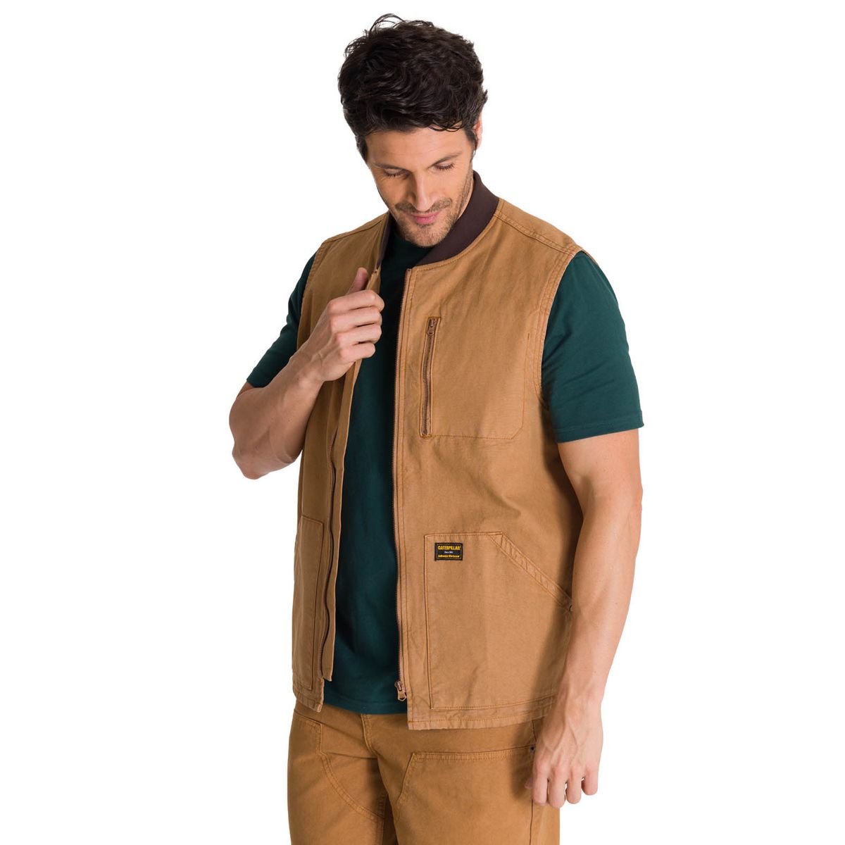 CAT - Chaqueta Sin Mangas Hombre Utility Beige CAT
