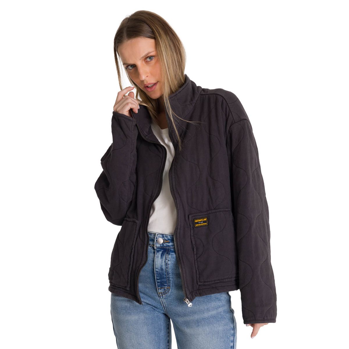 CAT - Chaqueta Mujer Cozy Quilted Oversized Azul CAT