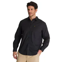CAT - Camisa Manga Larga Hombre Convertible Negro