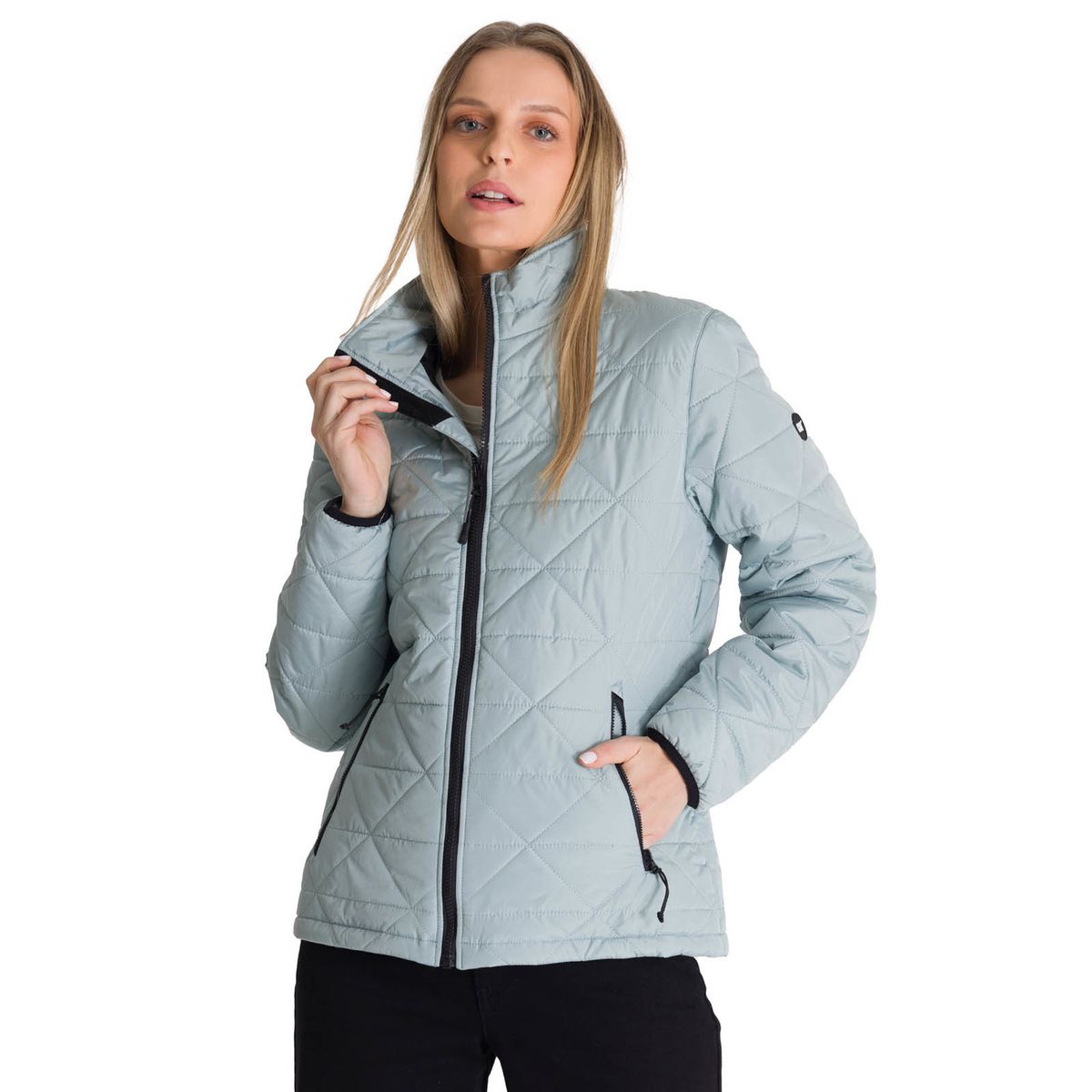 CAT - Chaqueta Mujer Triangulo Acolchado Celeste CAT