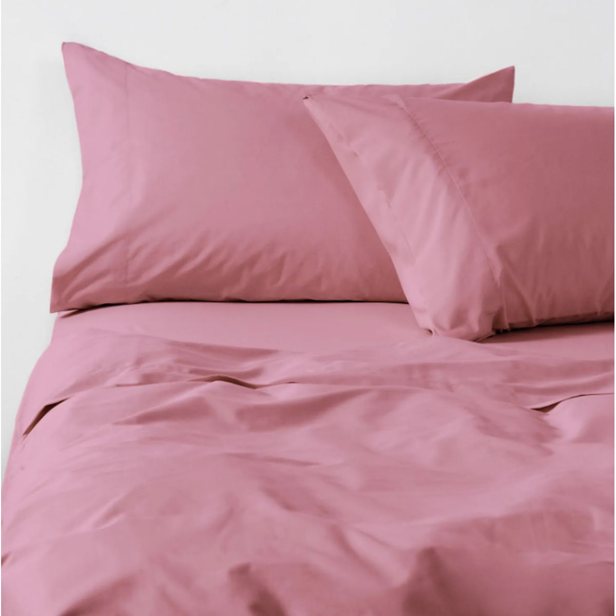 CANNON - Sábanas Cannon 1 Plazas 180 Hilos Liso Palo Rosa