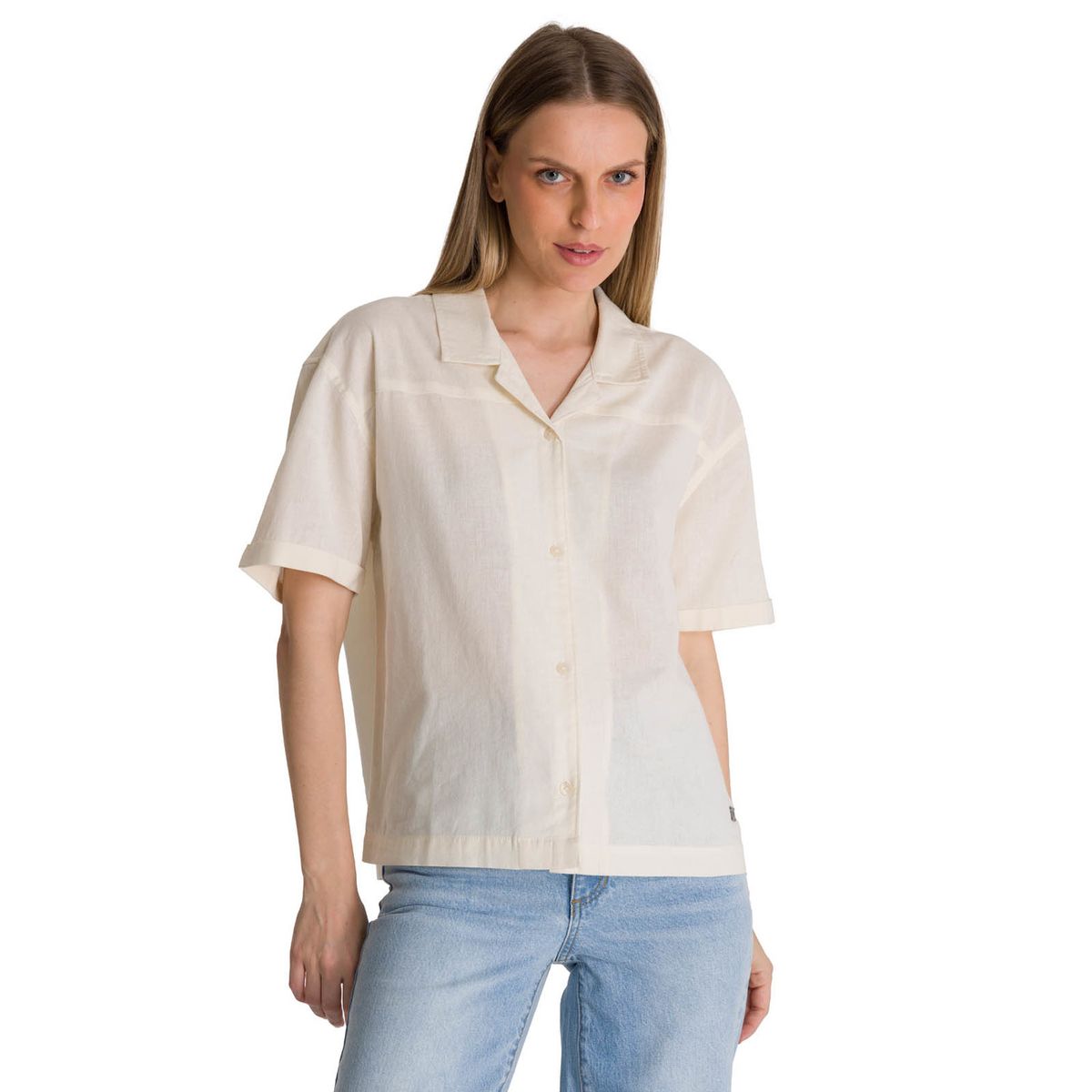 CAT - Camisa Manga Corta Mujer Lightweight Camp Blanco CAT