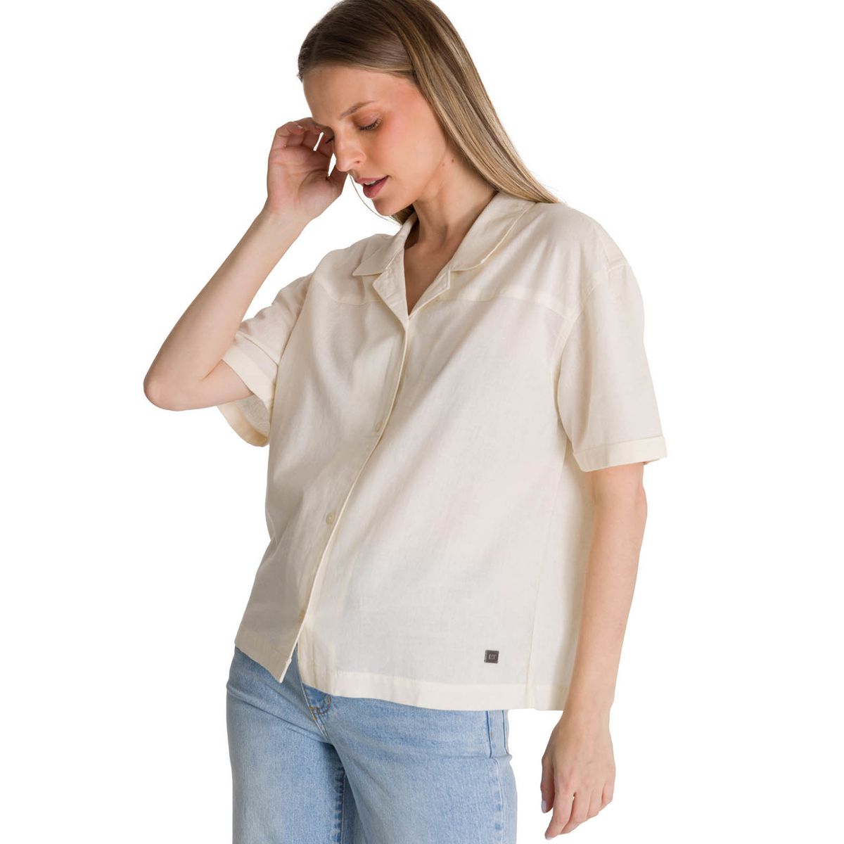 CAT - Camisa Manga Corta Mujer Lightweight Camp Blanco CAT