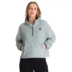 CAT - Polar Fleece Mujer Boxy Oversized Celeste