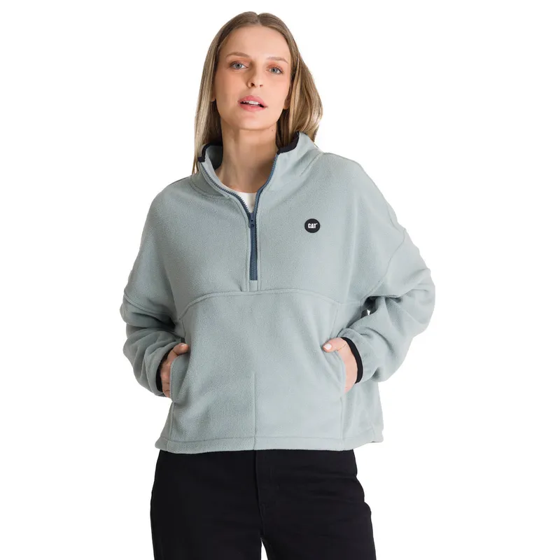 CAT - Polar Fleece Mujer Boxy Oversized Celeste CAT