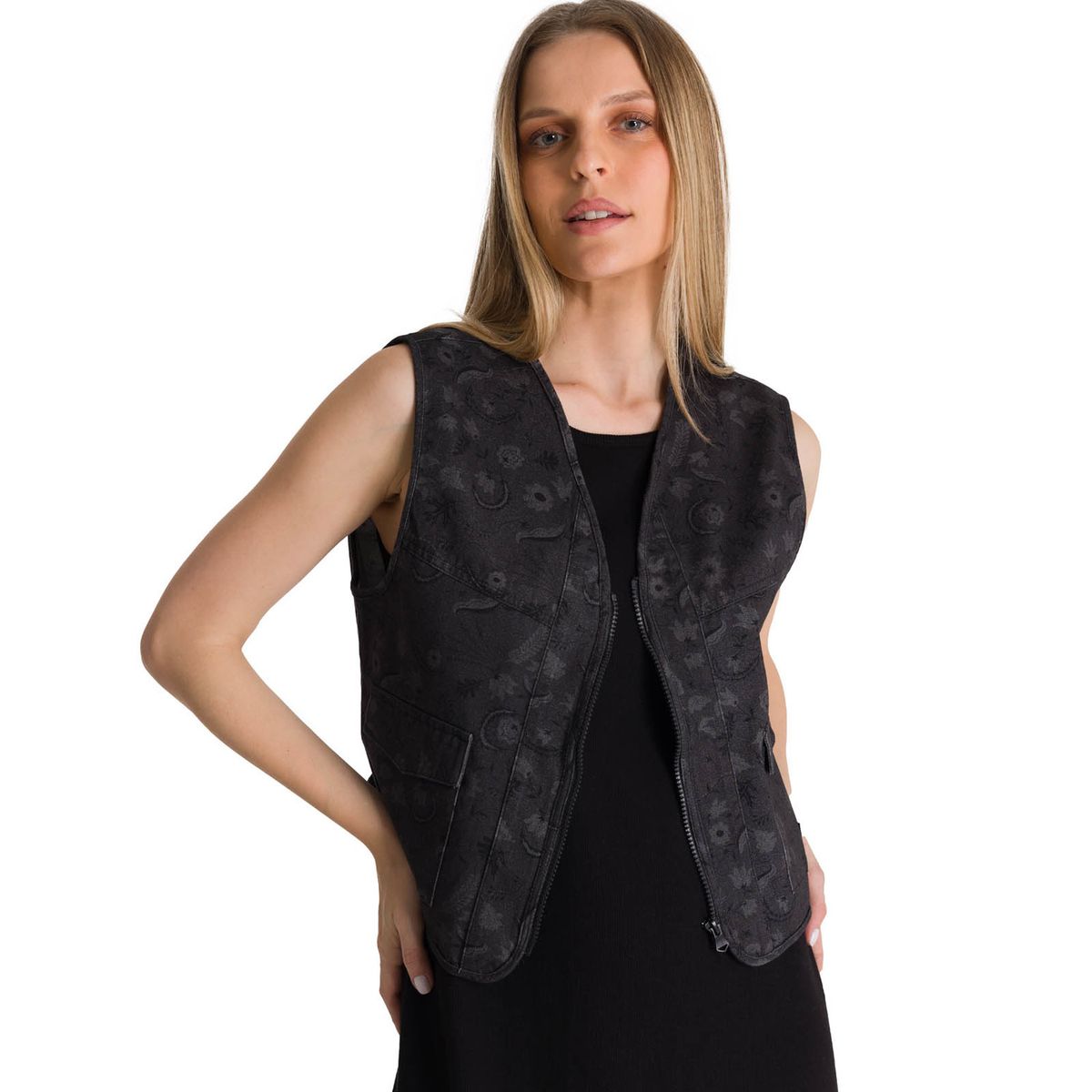 CAT - Chaqueta Sin Mangas Mujer Fasion Utility Vest Negro CAT