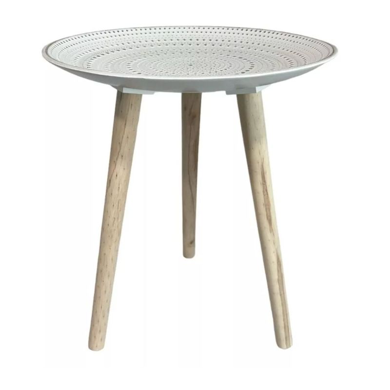 GENERICO - Mesa Lateral Dorada Puntos Mesa De Centro Decoración 30cm