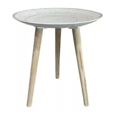 GENERICO - Mesa Lateral Dorada Puntos Mesa De Centro Decoración 50cm