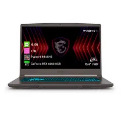 MSI - Notebook Gamer Thin A15 Ryzen 9 16GB 1TB SSD RTX4060 15.6' FHD 144hz W11