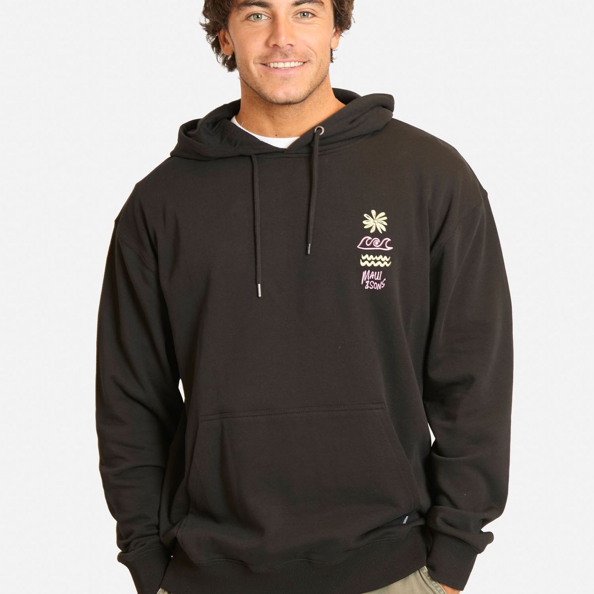 MAUI AND SONS - Poleron Canguro Marahua Negro Hombre Maui And Sons - Negro