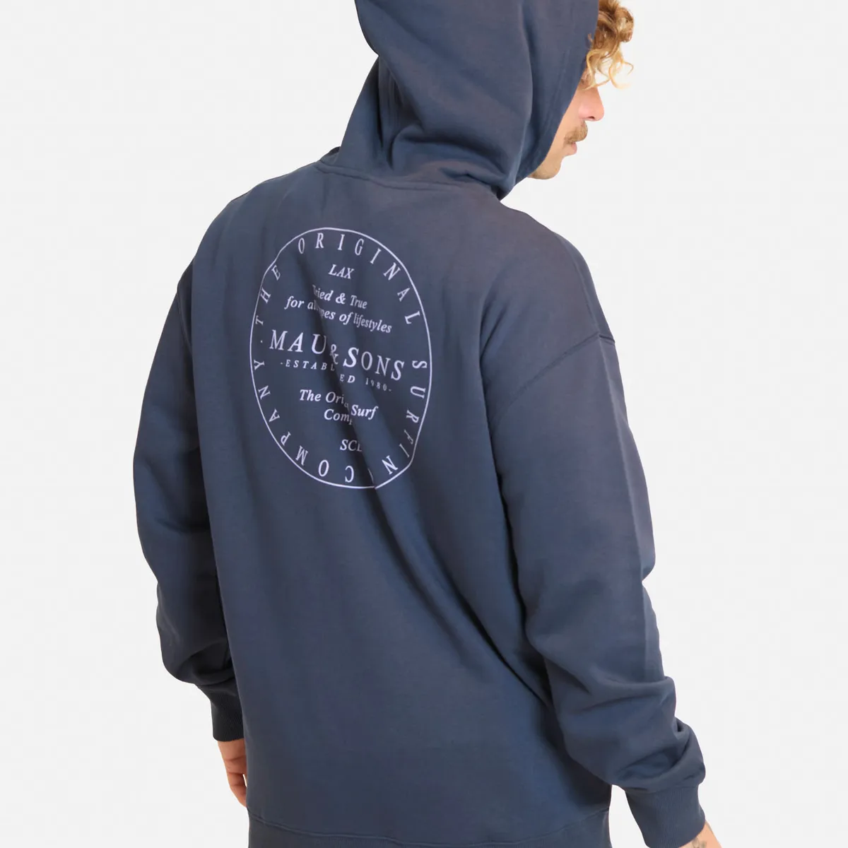 MAUI AND SONS - Poleron Canguro Tropikai Azul Hombre Maui And Sons