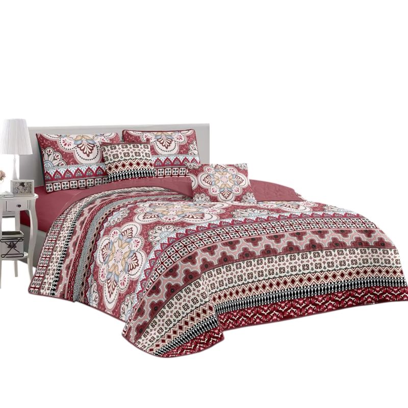 ANGELES DEL HOGAR - CUBRECAMA QUILT DE VERANO TF CON DISEÑO 2 PLAZAS