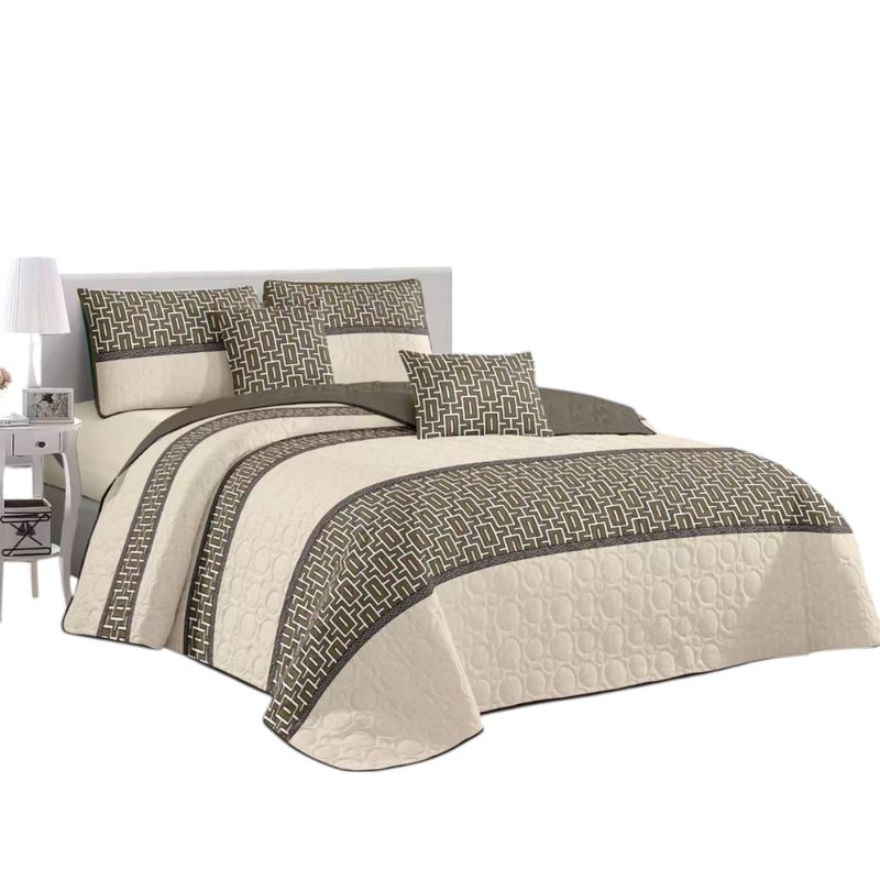 ANGELES DEL HOGAR - CUBRECAMA QUILT DE VERANO TF CON DISEÑO 2 PLAZAS