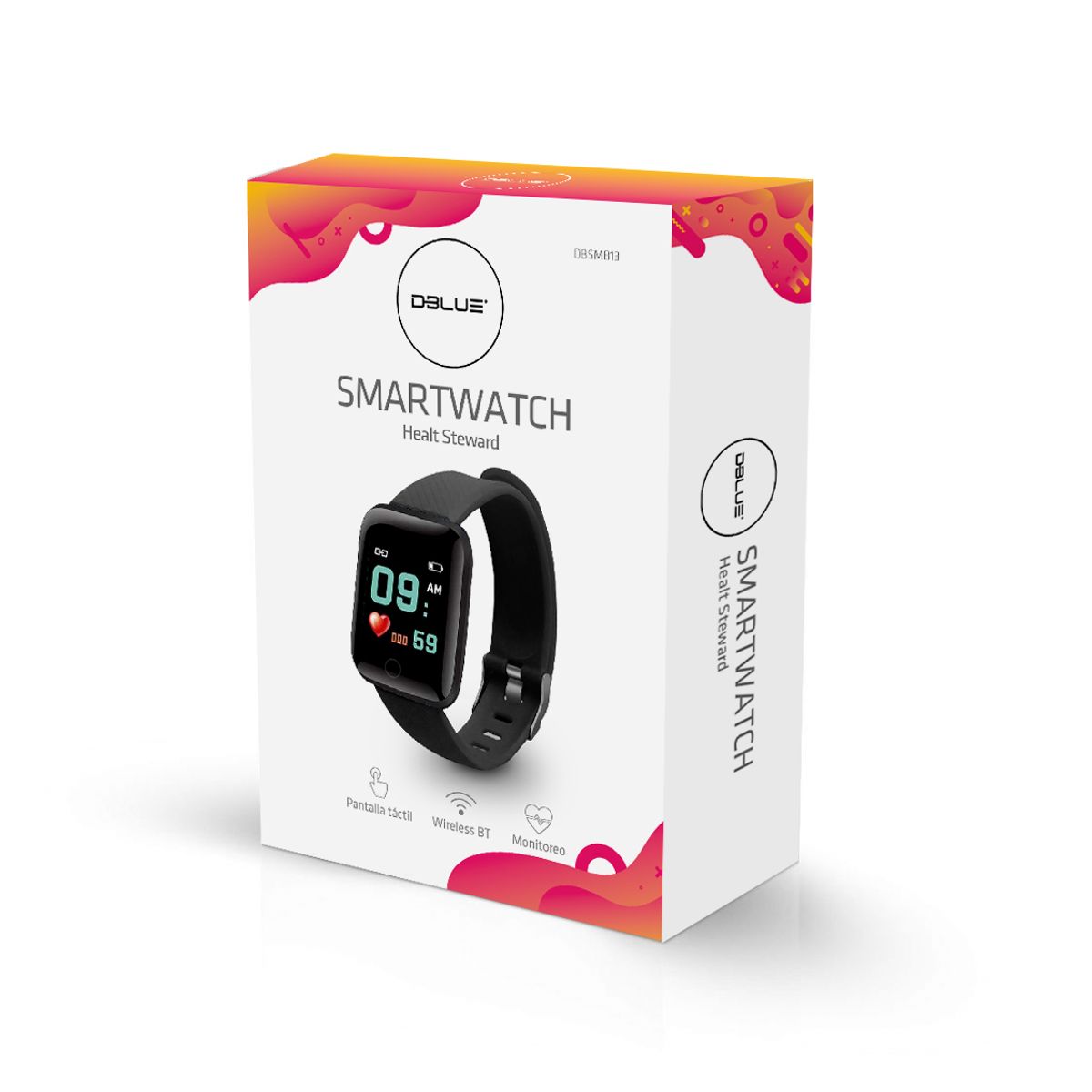 DBLUE - Smartwatch Monitor De Salud Color Negro - PS
