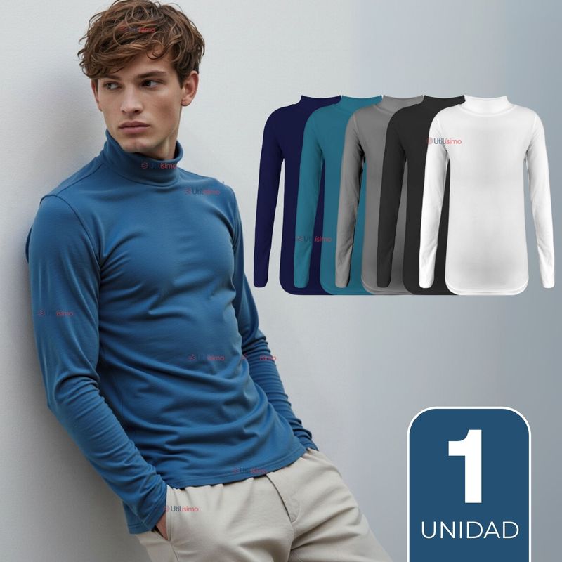 UTILISIMO - Camiseta Beatle Bambú Manga Larga Primera Capa Hombre Invierno Polera