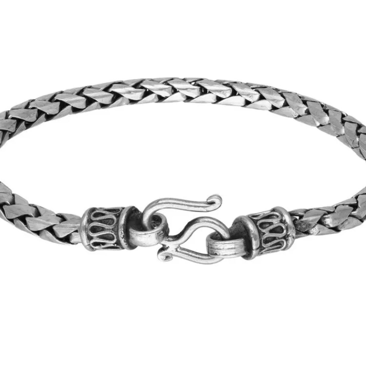 GENERICO - Pulsera Hombre Espiga Plata 925 Envejecida Masculino