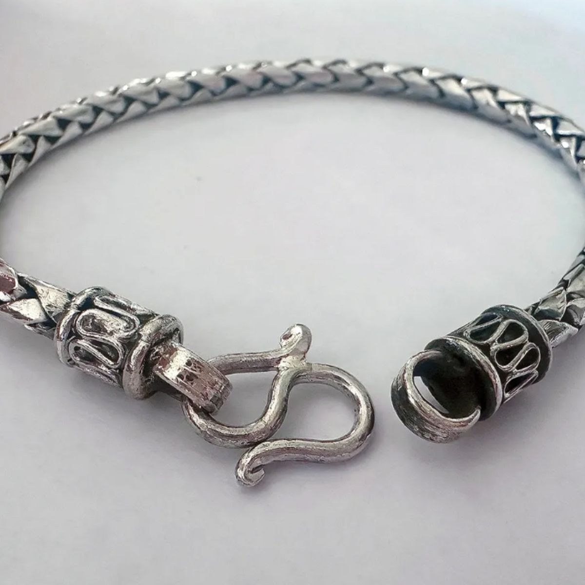 GENERICO - Pulsera Hombre Espiga Plata 925 Envejecida Masculino